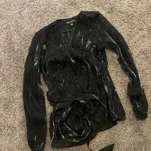 Black shimmery top